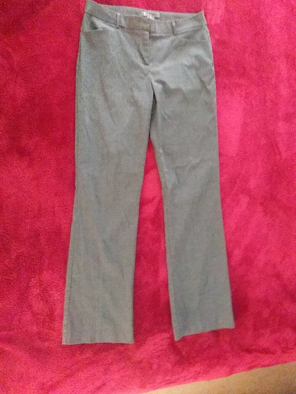 89th & Madison Women's Comfort Waist Stretch Pant 10 Bootcut Charcoal Dark Gray